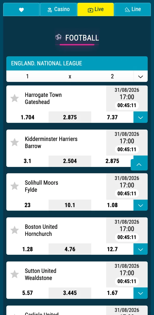Play1.Bet live betting on a phone